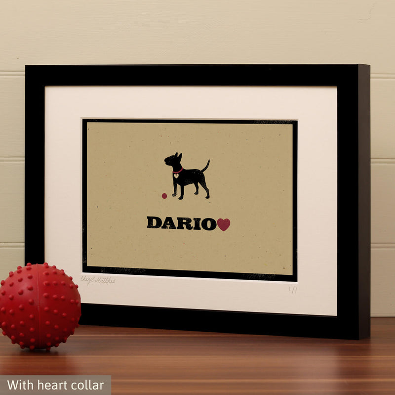 Personalised English Bull Terrier Print For One Or Two Dogs