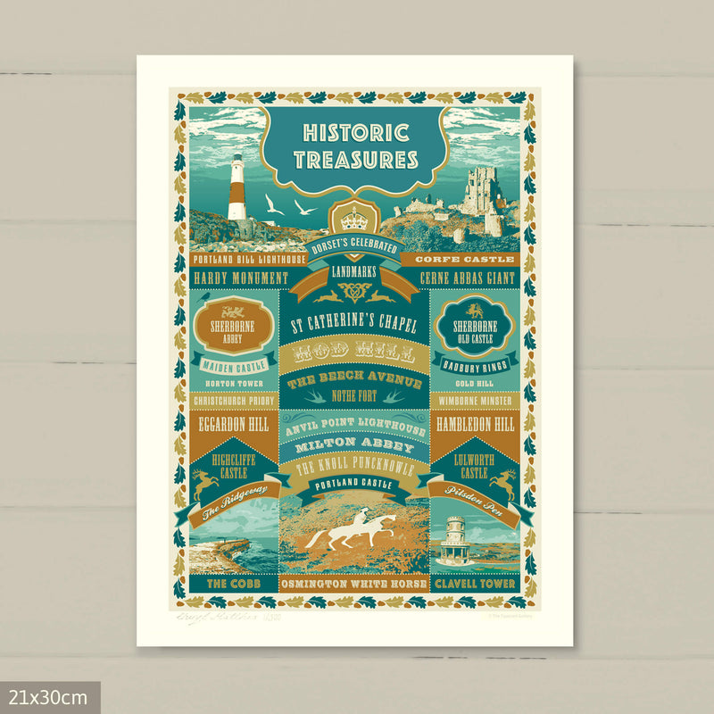 Dorset’s Historic Treasures Art print - A Dorset Gift