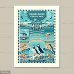 British Coastal Wildlife Art print - A Coastal Gift