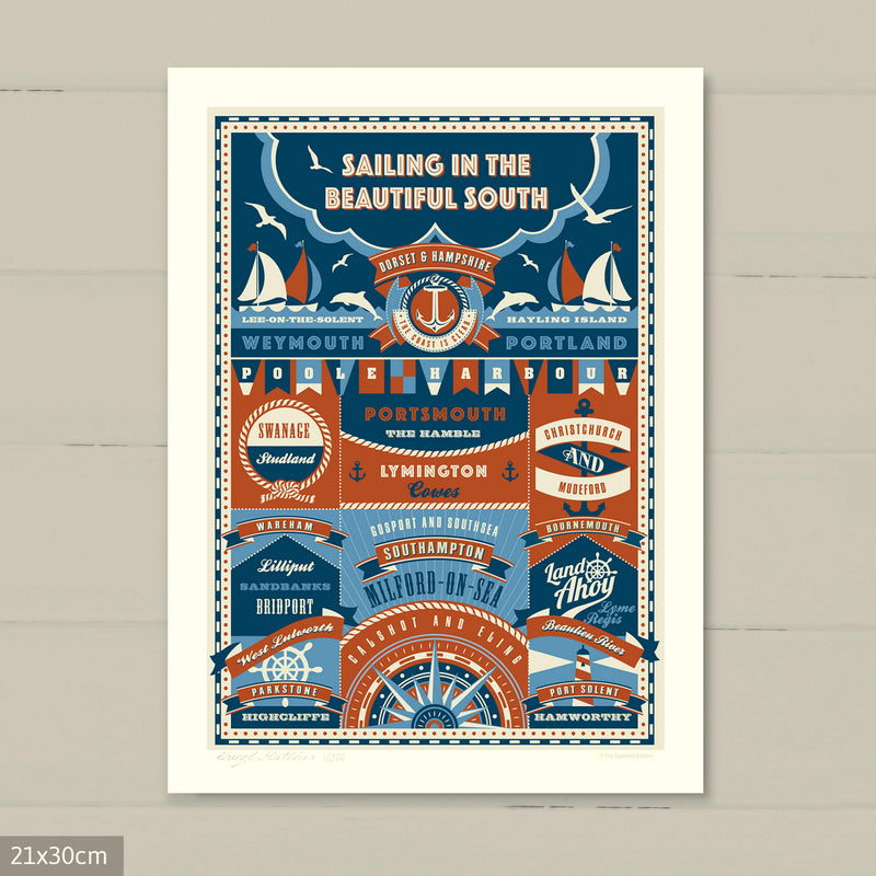 Sailing In Dorset And Hampshire Art print