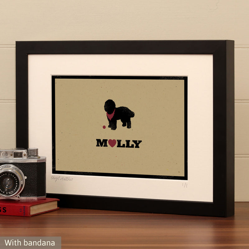 Personalised Old English Sheep Dog Print For One Or Two Dogs