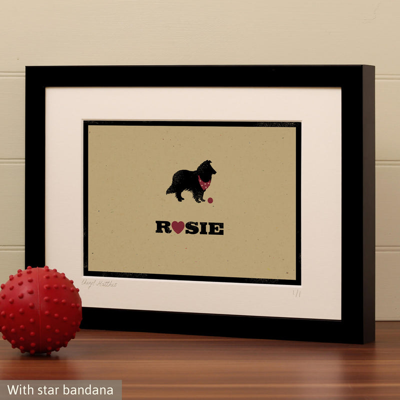 Personalised Rough Collie Print For One Or Two Dogs