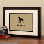 Personalised Lurcher Print For One Or Two Dogs