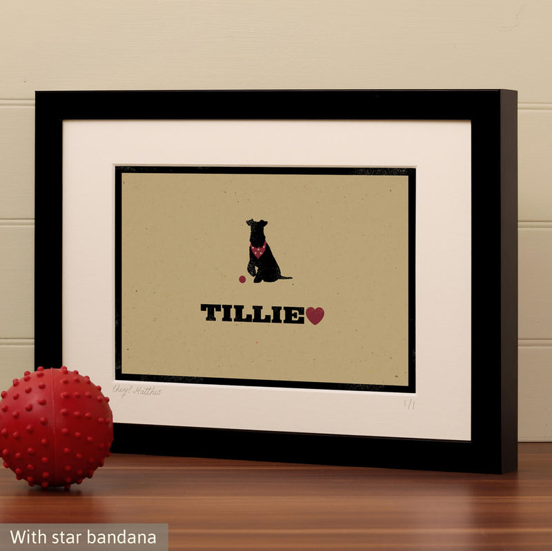 Personalised Wire Fox Terrier Print For One Or Two Dogs