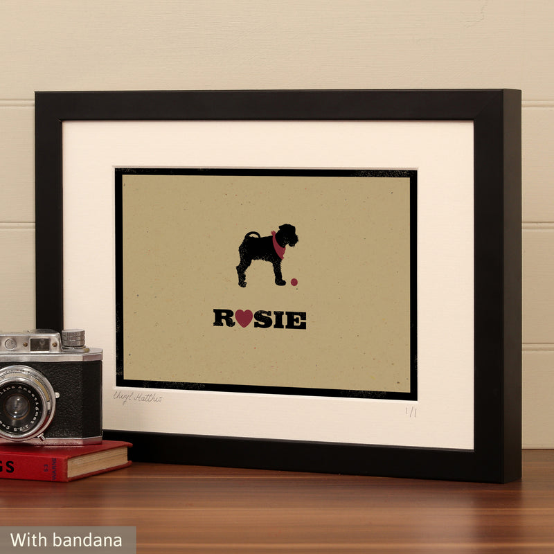 Personalised Welsh Terrier Print For One Or Two Dogs