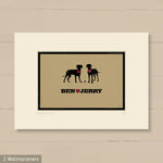 Personalised Weimaraner Print For One Or Two Dogs