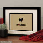 Personalised Pug Print For One Or Two Dogs