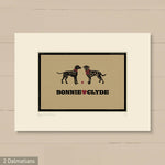 Personalised Dalmatian Print For One Or Two Dogs