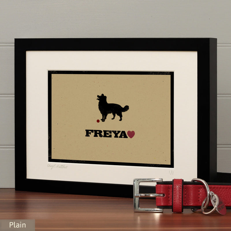 Personalised Border Collie Print For One Or Two Dogs