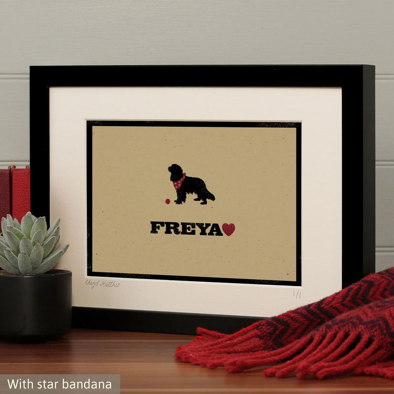 Personalised Cavalier King Charles Spaniel Print For One Or Two Dogs
