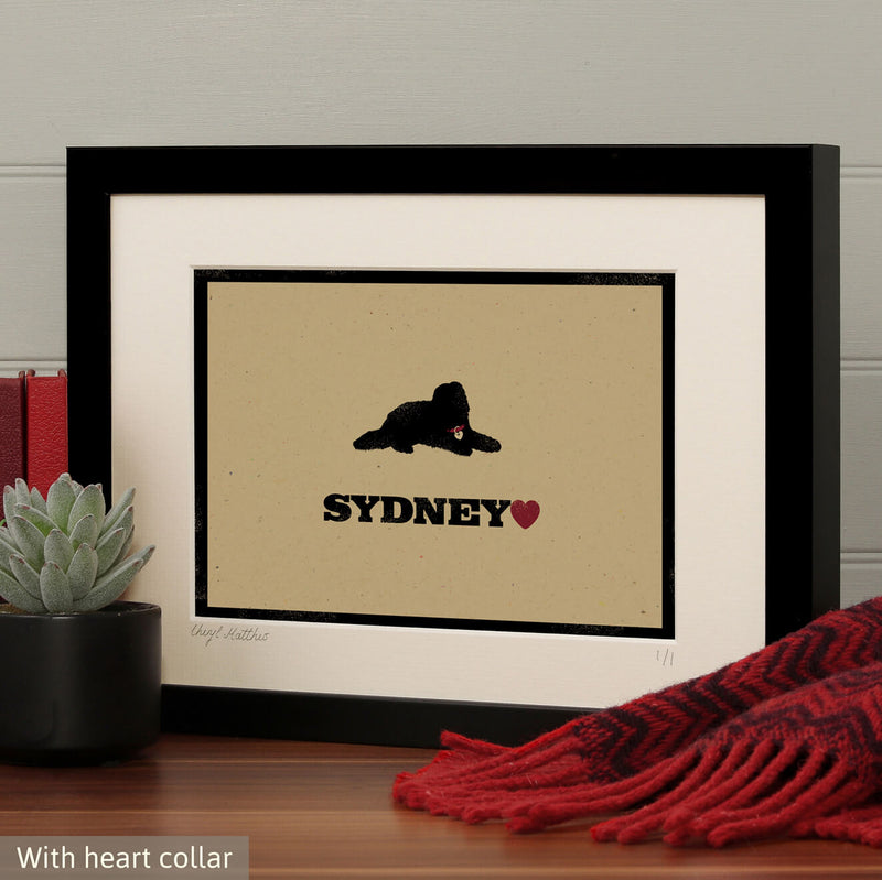 Personalised Old English Sheep Dog Print For One Or Two Dogs