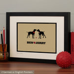 Personalised Pointer Print For One Or Two Dogs