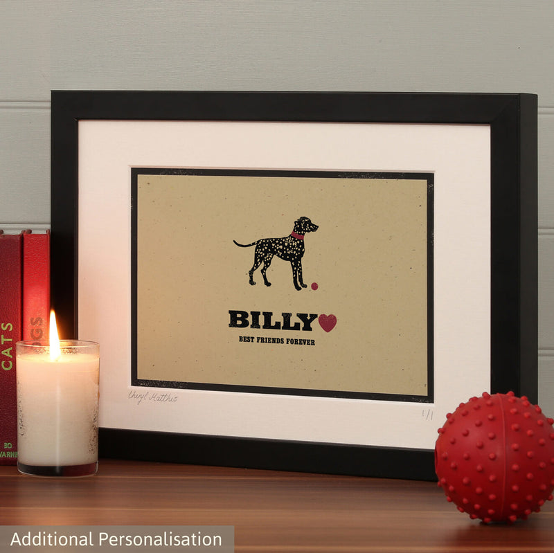 Personalised Dalmatian Print For One Or Two Dogs