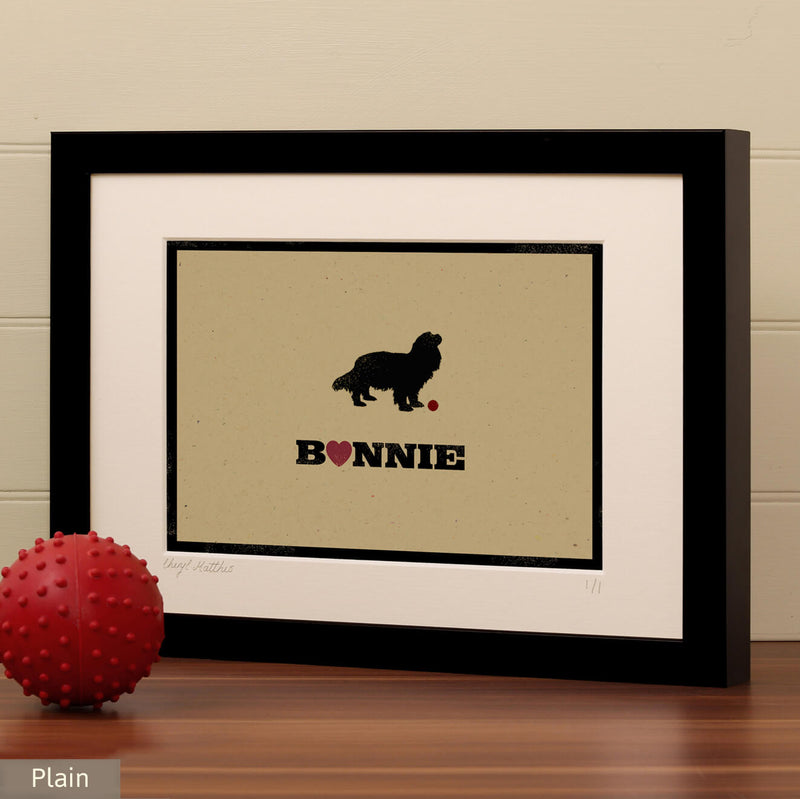 Personalised Cavalier King Charles Spaniel Print For One Or Two Dogs