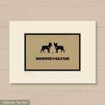 Personalised Boston Terrier Print For One Or Two Dogs