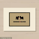 Personalised Tibetan Terrier Print For One Or Two Dogs