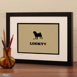 Personalised Pug Print For One Or Two Dogs