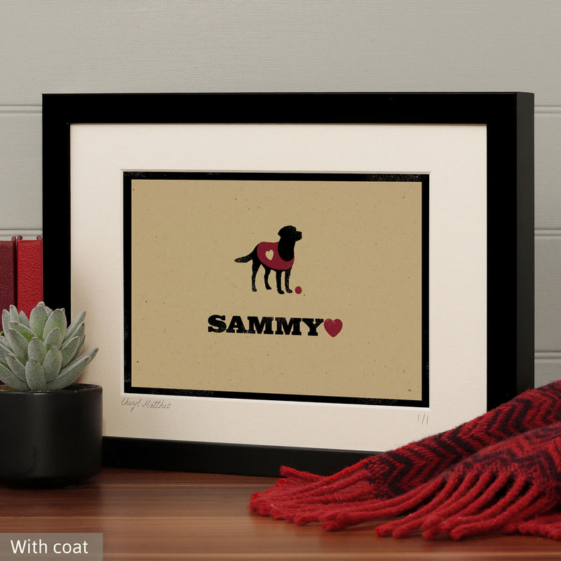 Personalised Labrador Print For One Or Two Dogs