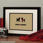 Personalised Jack Russell Print For One Or Two Dogs
