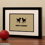 Personalised Labrador Print For One Or Two Dogs