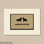 Personalised Border Collie Print For One Or Two Dogs