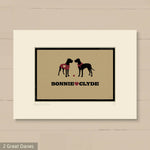 Personalised Great Dane Print For One Or Two Dogs