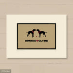 Personalised Viszla Print For One Or Two Dogs
