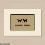 Personalised Papillon Print For One Or Two Dogs