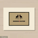 Personalised Whippet Print For One Or Two Dogs