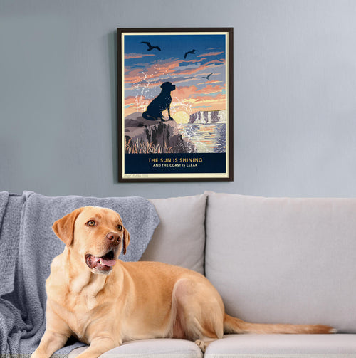 Labrador Limited Edition Coastal Print - A Dog Lover’s Gift.