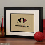 Personalised Labrador Print For One Or Two Dogs