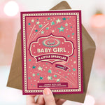 Funny Baby Girl Card - Little Sparkler