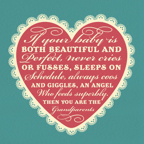 New Grandparents Card - Perfect Grandchild