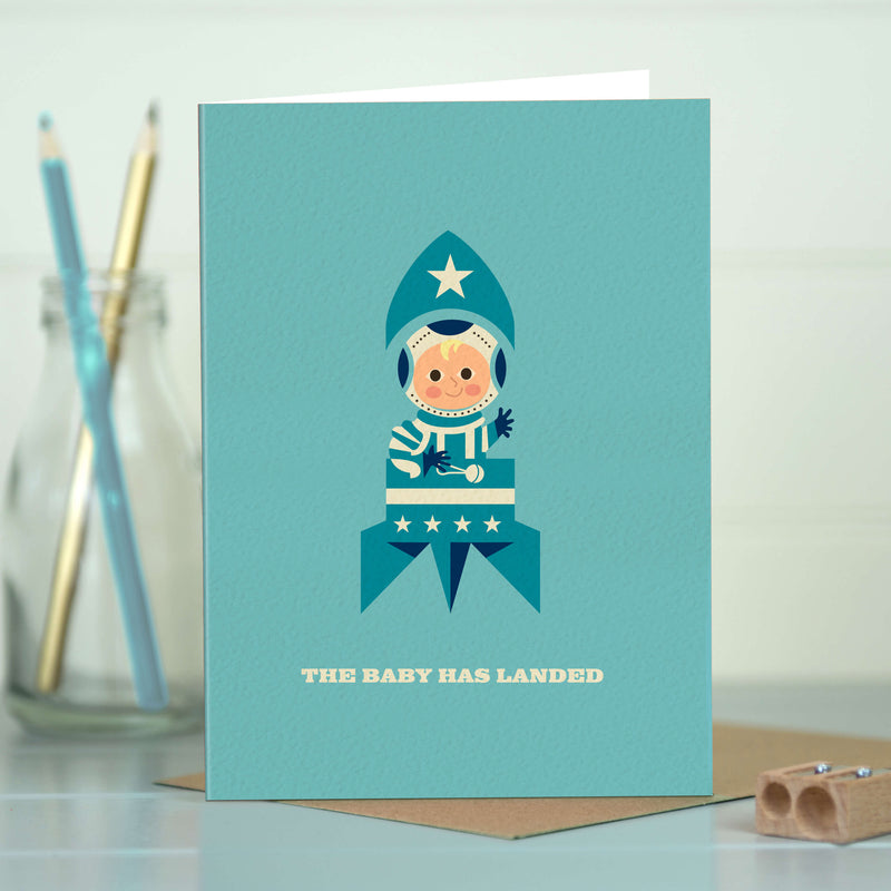 New Baby Boy Card - Baby Rocket