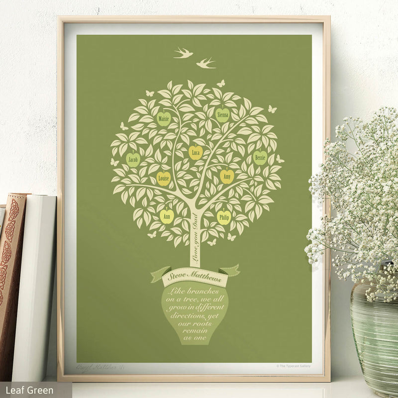 Personalised Family Tree Print – A Gift for Families