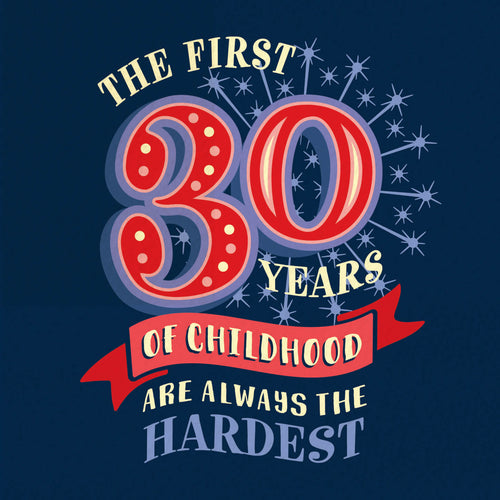 30th Birthday Card - 30 Childhood Years