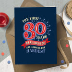 30th Birthday Card - 30 Childhood Years