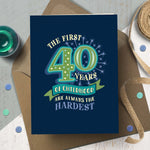 40th Birthday Card - 40 Childhood Years