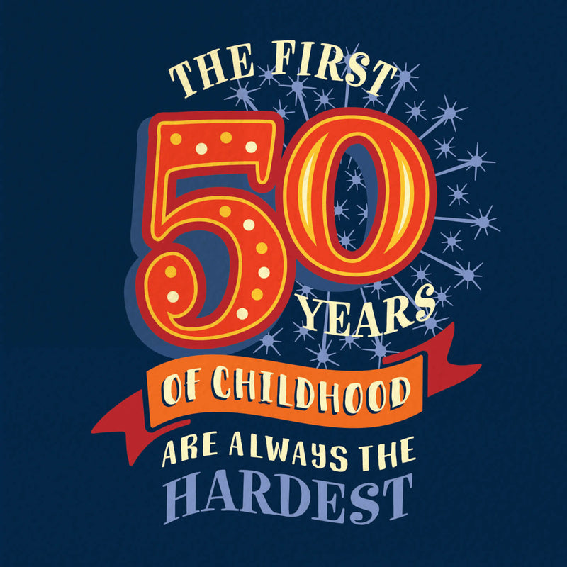 50th Birthday Card - 50 Childhood Years