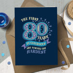 80th Birthday Card - 80 Childhood Years
