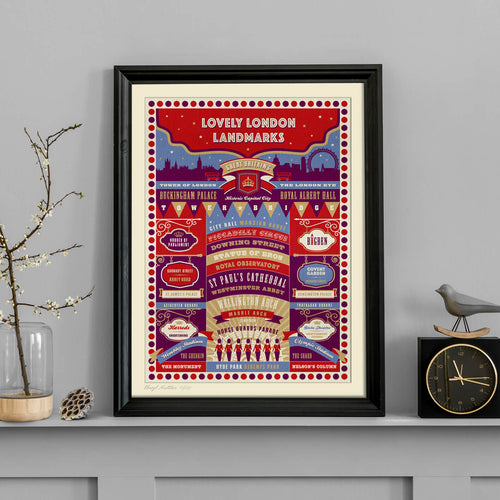 London Landmarks Art Print - A London Gift