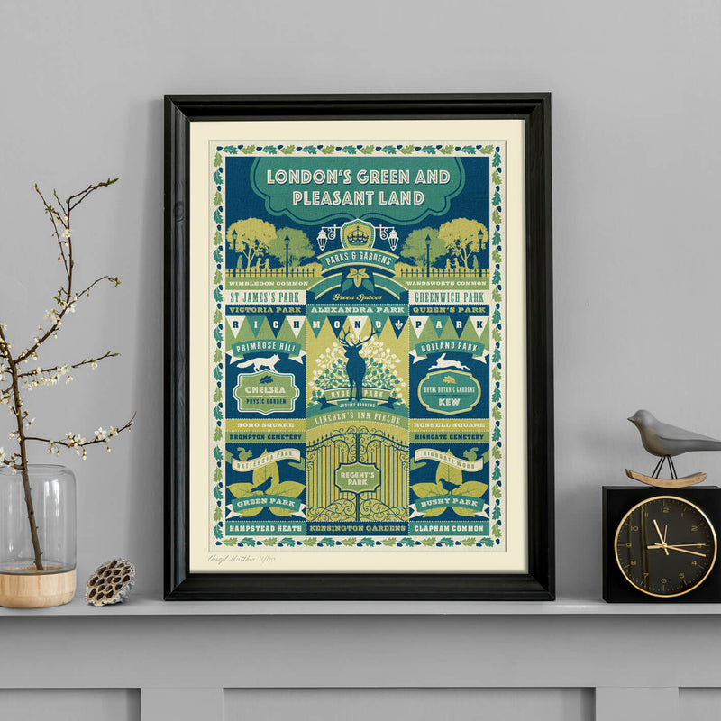 London Parks And Gardens Art Print - A London Gift