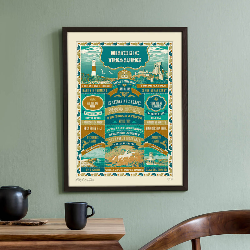 Dorset’s Historic Treasures Art print - A Dorset Gift