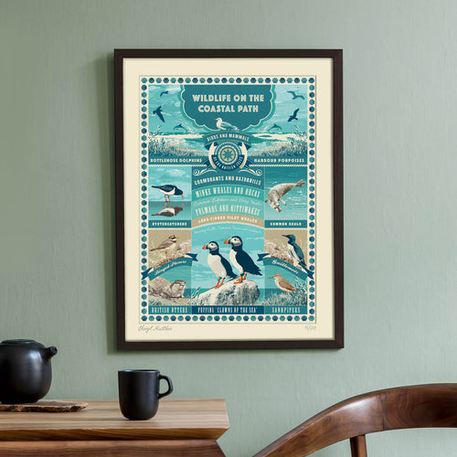 British Coastal Wildlife Art print - A Coastal Gift