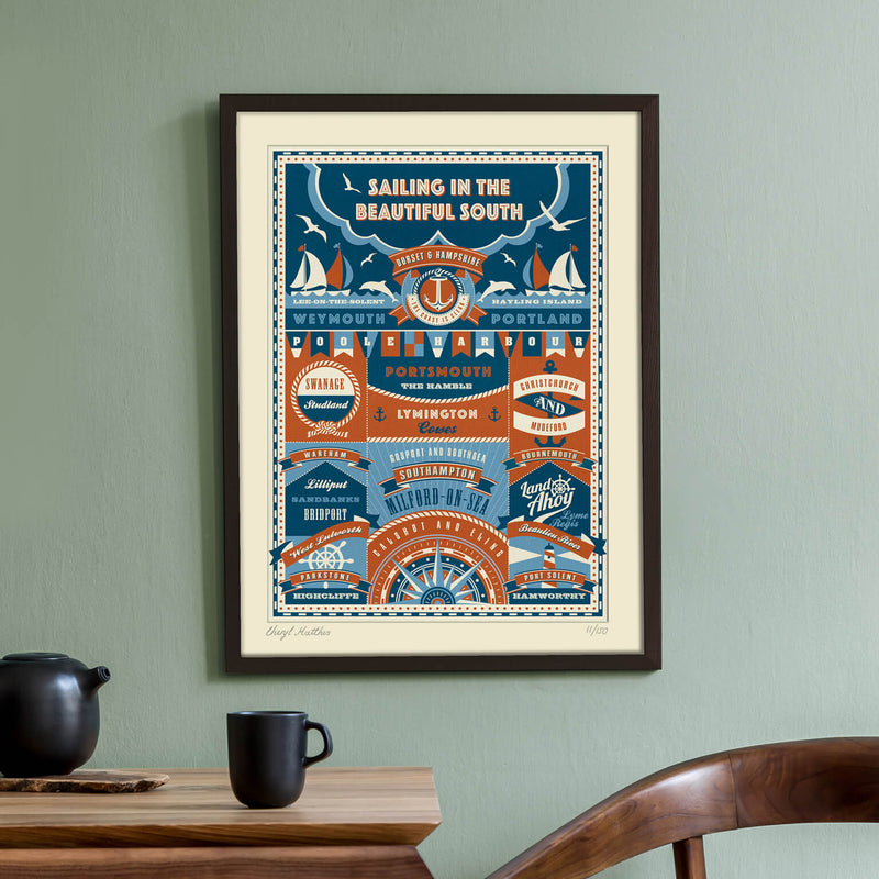 Sailing In Dorset And Hampshire Art print