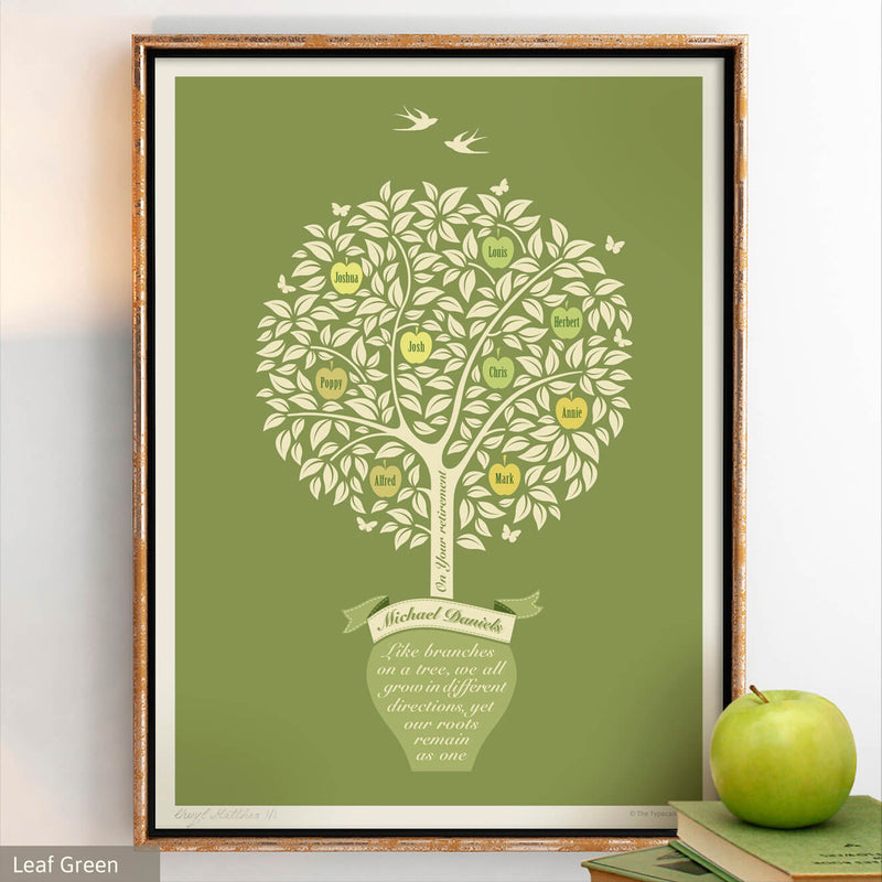Personalised Family Tree Print – A Gift For Grandparents