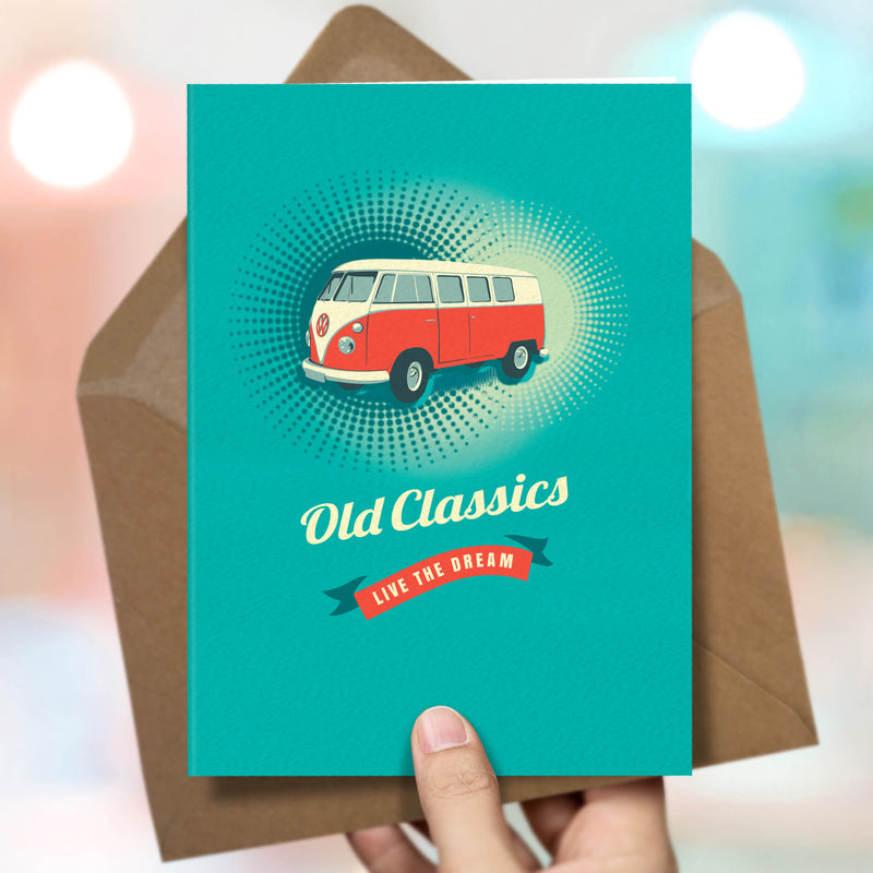 VW Camper Van birthday card