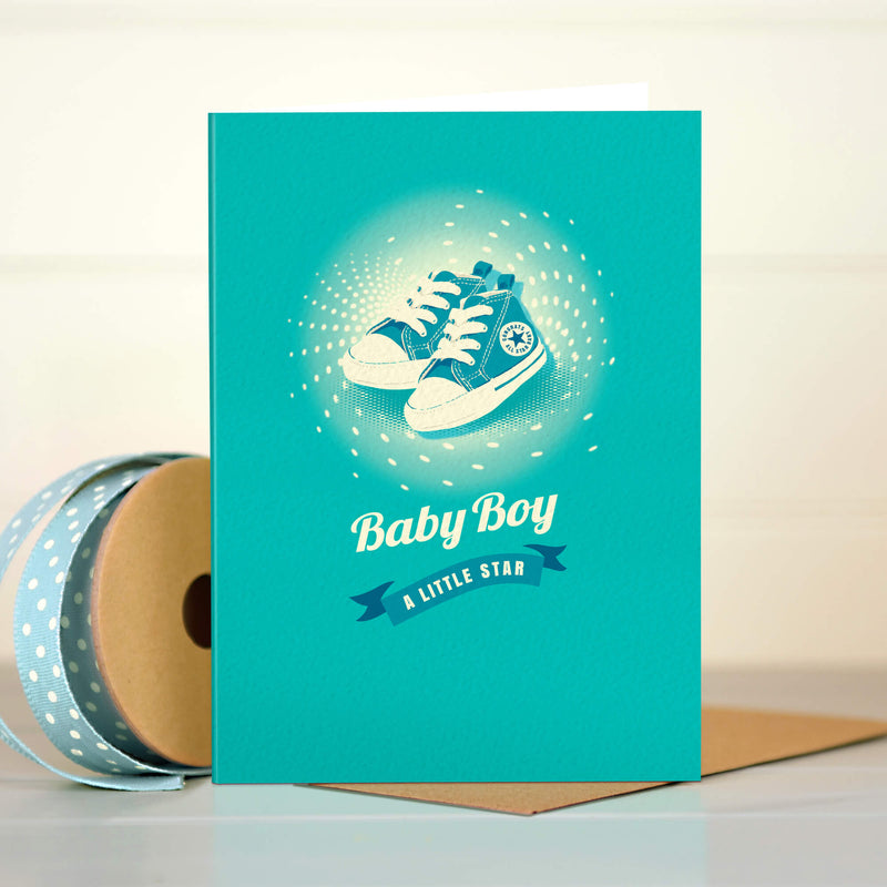 New Baby Boy Card - All Star Baby