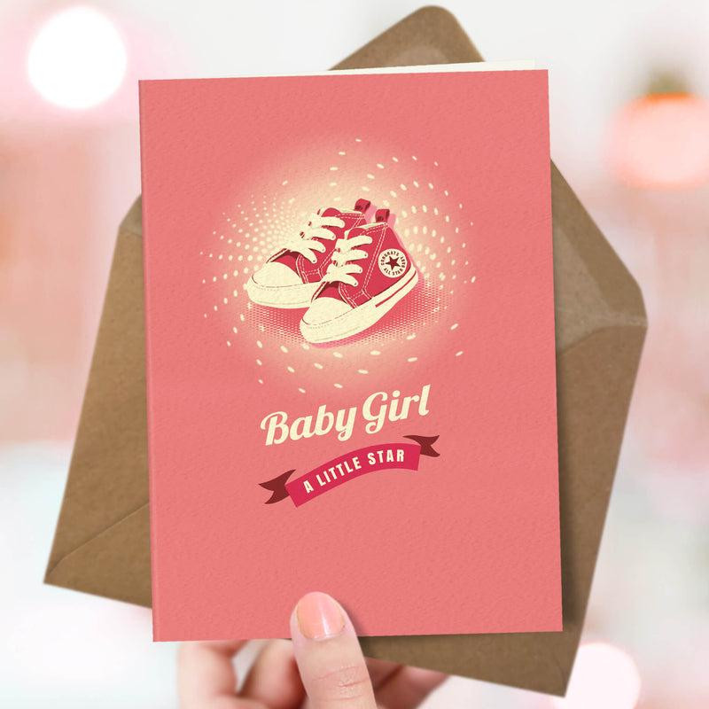 New Baby Girl Card - All Star Baby