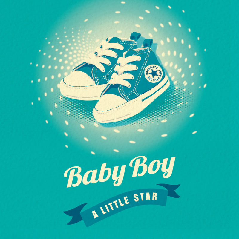 New Baby Boy Card - All Star Baby